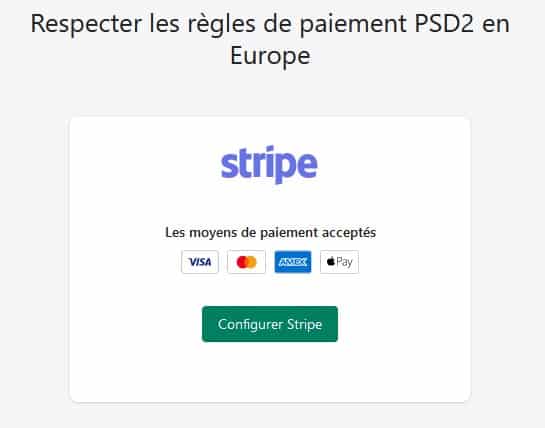 Drop Servicing avec Shopify - Configuration Stripe