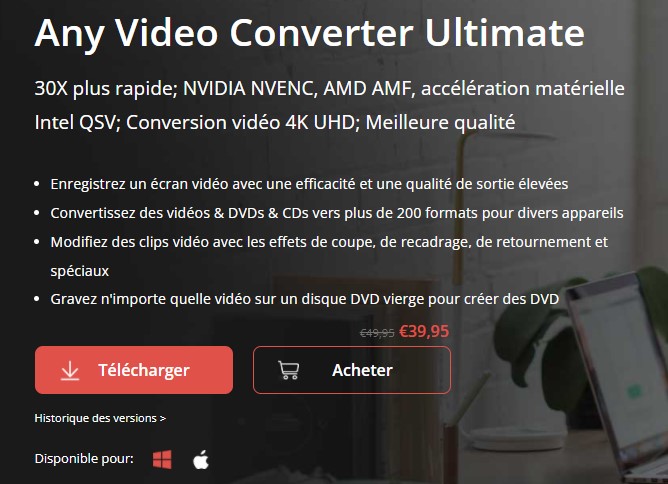 AVC - Any Video Converter - Les prix