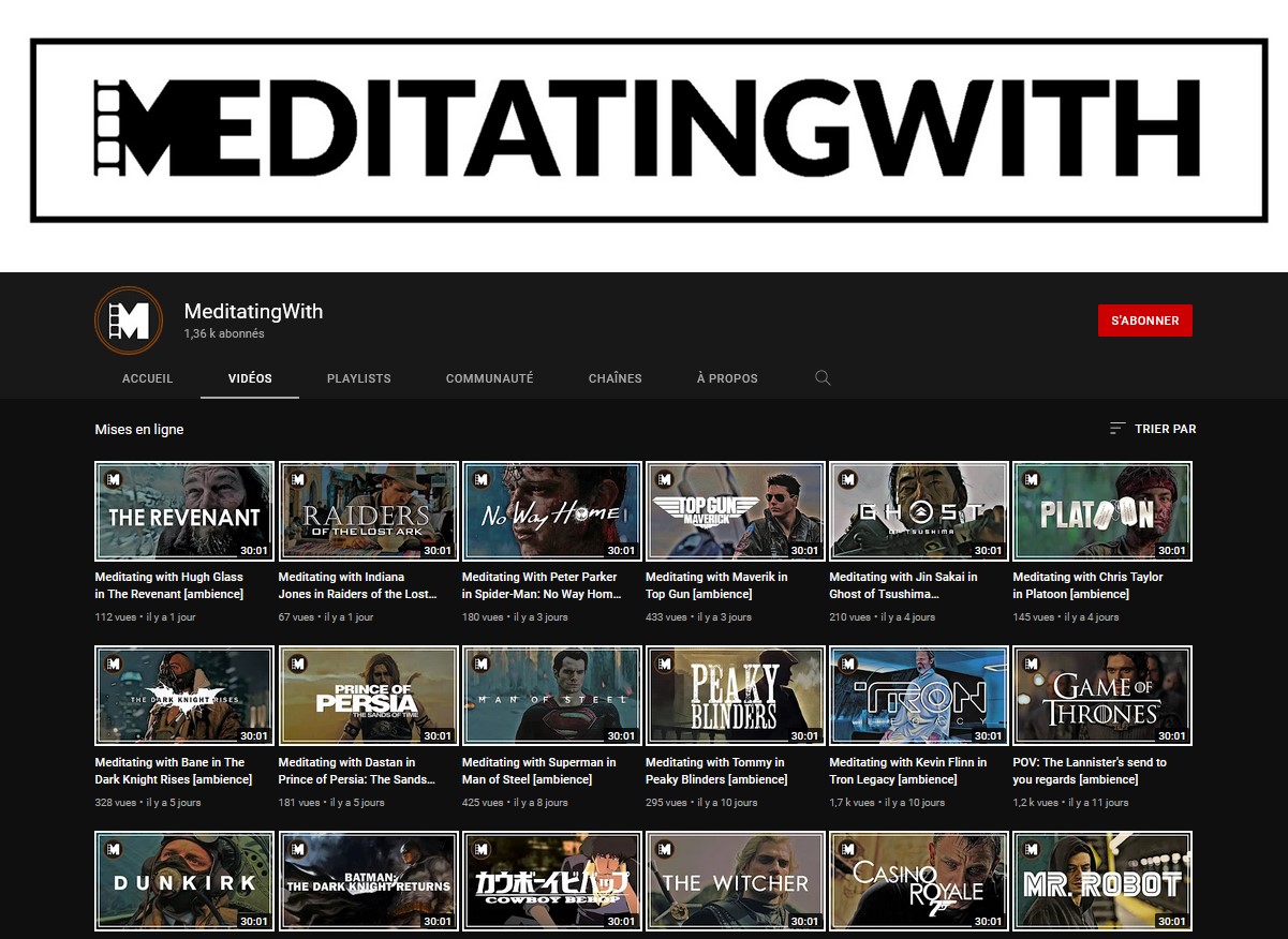 MeditatingWith - une sous niche de la relaxation sur YouTube