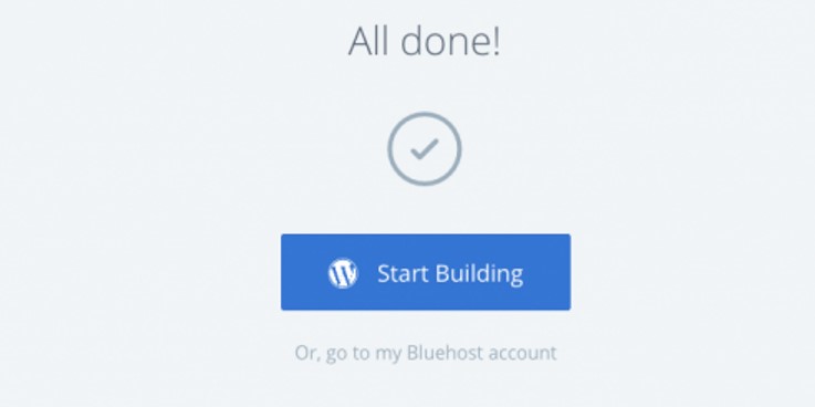 Bluehost - Installation de Wordpress - Débuter l'installation