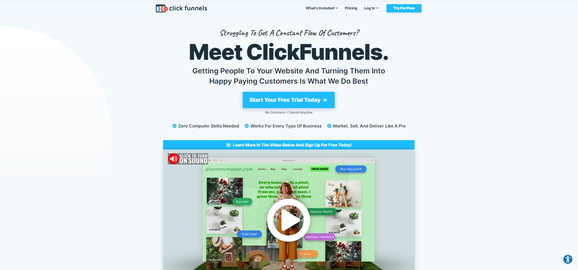 ClickFunnels page